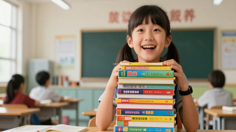 Potencia el aprendizaje: los mejores libros de Journeys para primaria 4 Niño feliz con libros en un aula moderna