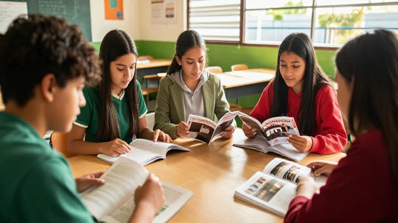 Conoce los mejores libros para secundaria de la editorial Norma 5 Estudiantes leen libros en aula mexicana vibrante