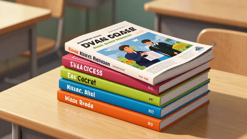 Libros brillantes, éxito académico, ilustración moderna y detallada
