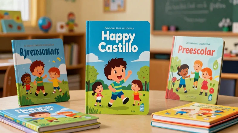 Libros preescolares de Castillo, arte digital de alta calidad