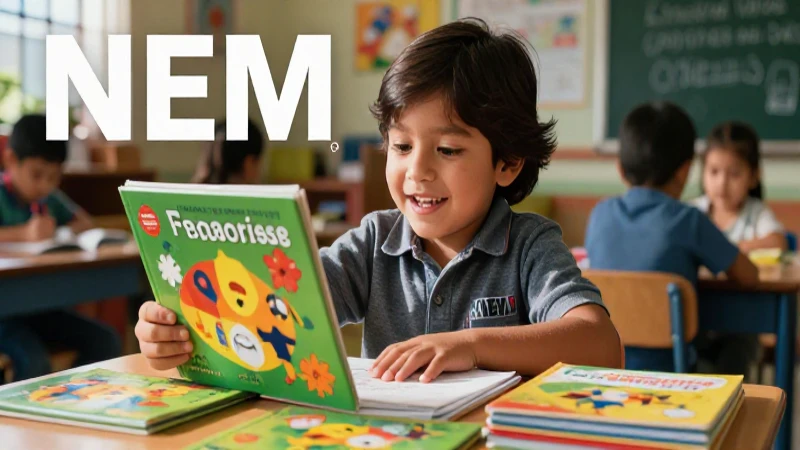 Niño feliz aprende con libros coloridos y luz
