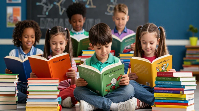 Niños diversos aprendiendo inglés con estética profesional