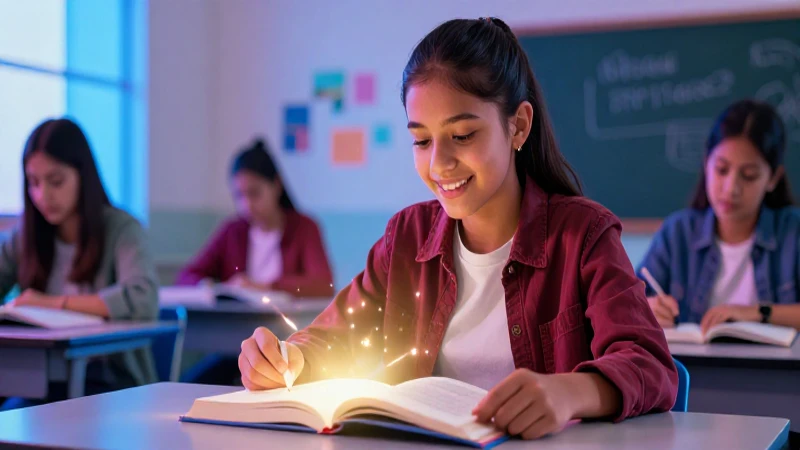 Estudiante mexicano sonriente estudia libro
