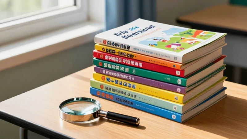 Escena educativa vibrante con libros detallados