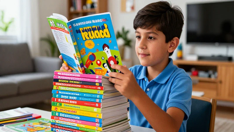Estudiante entusiasta y libros educativos en México