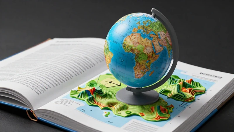 Visual vibrante de geografía moderna dinámica