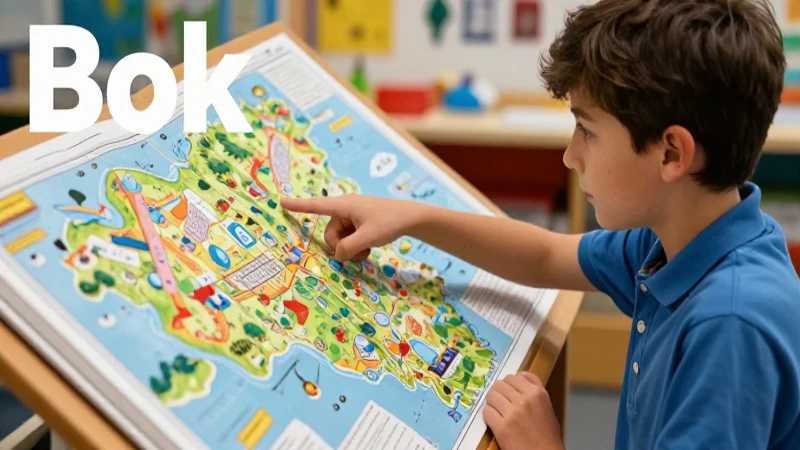 El Atlas de Geografía indispensable para quinto grado en libros SEP 4 Niño señala mapa educativo vibrante