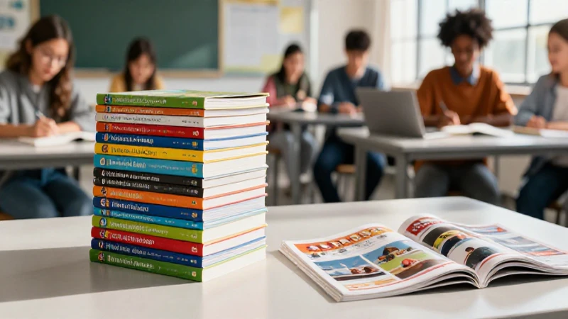 Estudiante diverso con libros en clase iluminada
