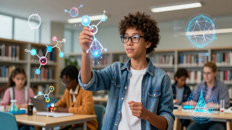 Potencia tu aprendizaje con los mejores libros de secundaria 4 Joven investigadora rodeada de ciencia avanzada