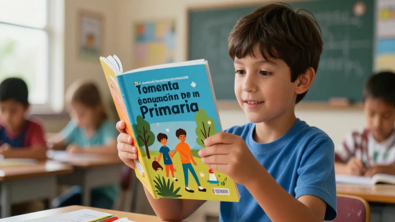 Niño lee libro fomentando valores educativos