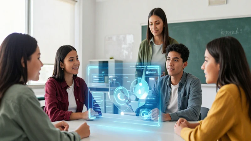 Estudiantes mexicanos aprendiendo con hologramas