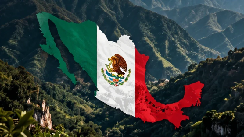 Conoce las fronteras y territorios de México 6 Colores vibrantes y mapamundi estilizado de México