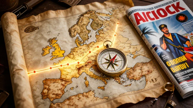 Mapa histórico épico con estilo cinemático
