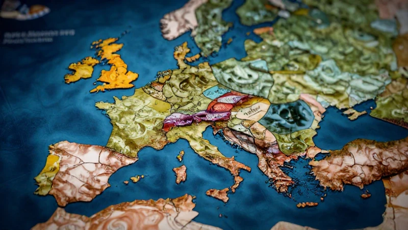 Mapa histórico dramático de Europa