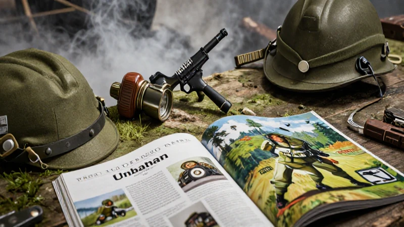 Arte militar vintage con iluminación dramática y realismo