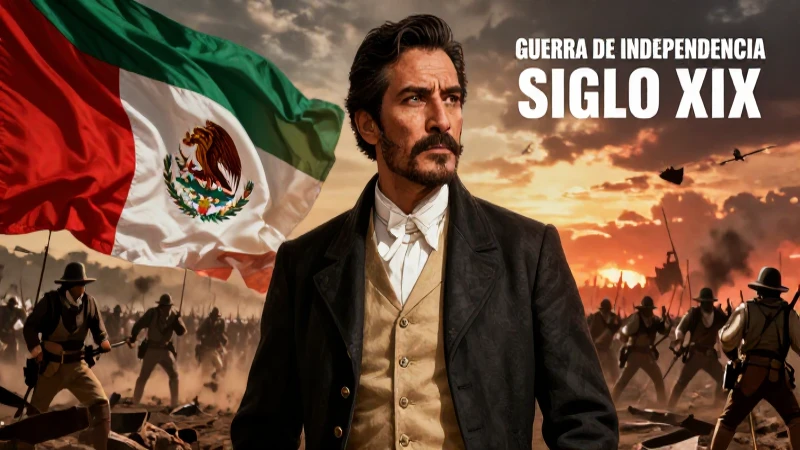 Retrato épico de líder revolucionario mexicano