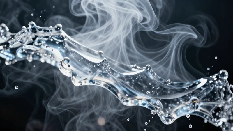 Líquido transitorio con vapor y estructuras cristalinas