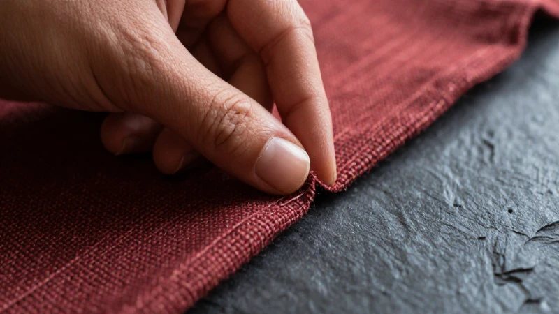 Liso y Blando al Tacto: Texturas Que Encantan y Sorprenden 5 Macro detallado: mano sobre lino y pizarra