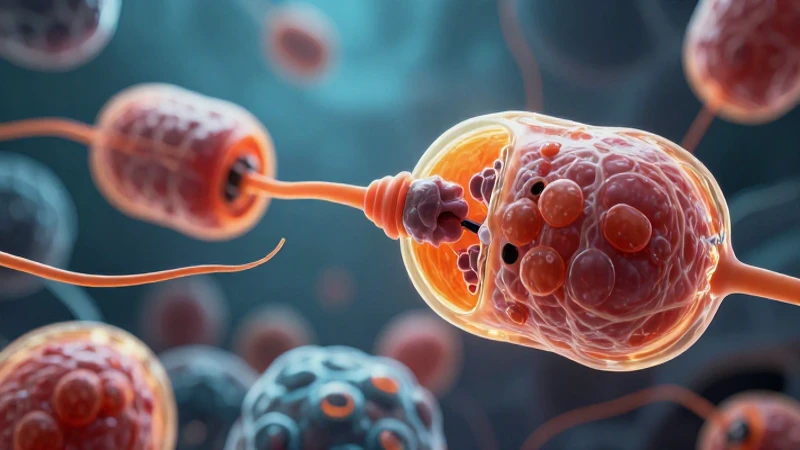 Estructura microscópica del lisosoma con autofagia detallada