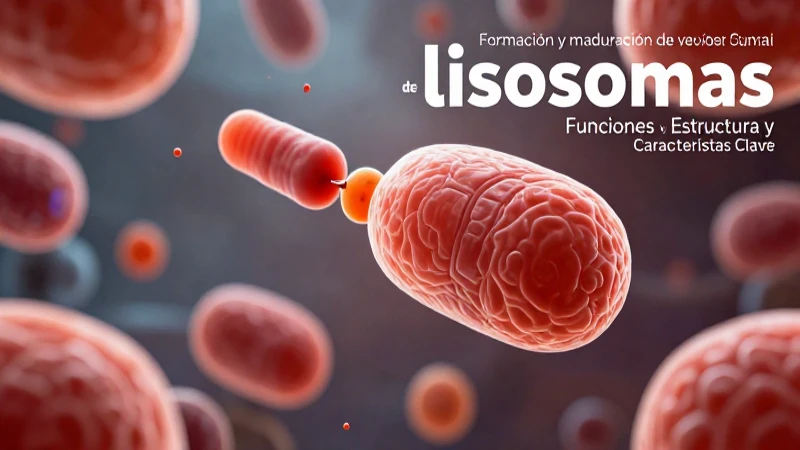 Lisosomas: Funciones, Estructura y Características Clave 7 Ilustración detallada de la estructura y función lisosomal