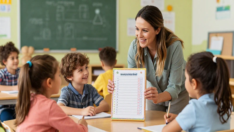 Lista de Cotejo: Formato y Uso en Evaluación Preescolar 5 Niños sonrientes en clase educativa moderna
