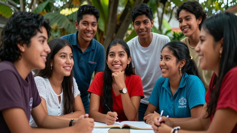 40 ejemplos de valores y su significado 3 Jóvenes mexicanos aprendiendo vibrantes y unidos