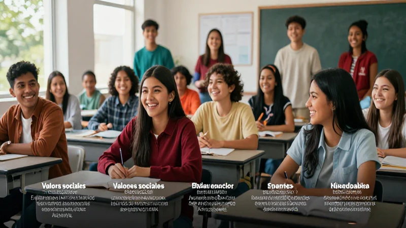40 ejemplos de valores y su significado 6 Estudiantes mexicanos aprendiendo valores de forma dinámica