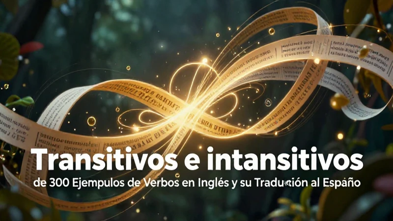 Diseño educativo visual de verbos inglés-español