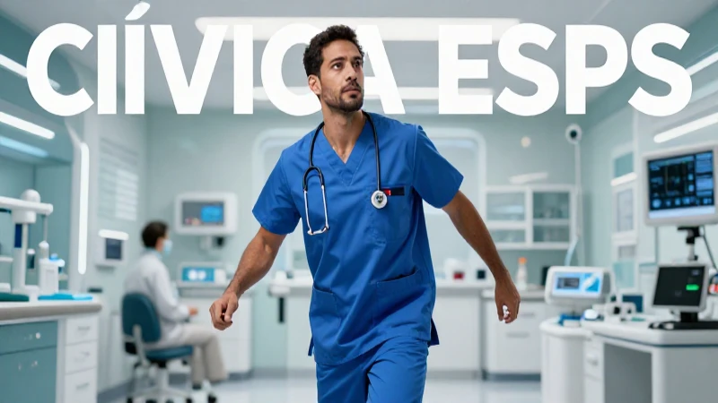 Clínica moderna con médico en entorno profesional