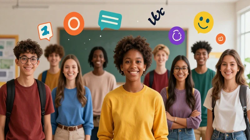 Literal significado: Definición y concepto en detalle 5 Clase multicultural vibrante con símbolos de significado