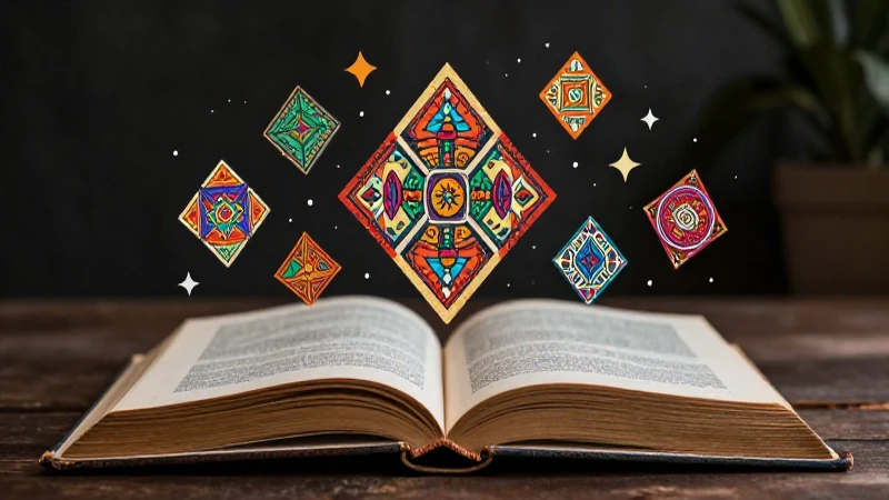 Arte literario con referencias visuales mexicanas