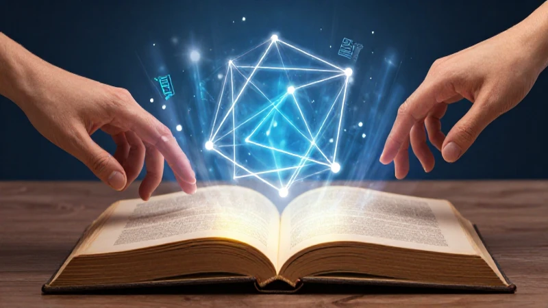 Manos tocan conocimiento y estructura de datos