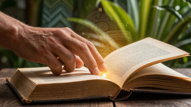 Cómo explorar la narrativa de la literatura latinoamericana 9 Manos abren libro antiguo con luz cálida