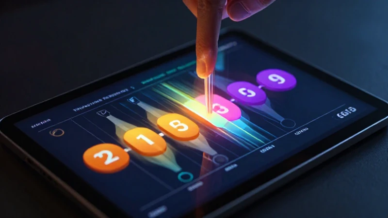 Tablet digital ilustra flujo de conversión educativo