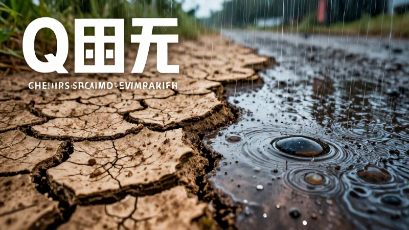 Tierra seca y lluvia contaminada