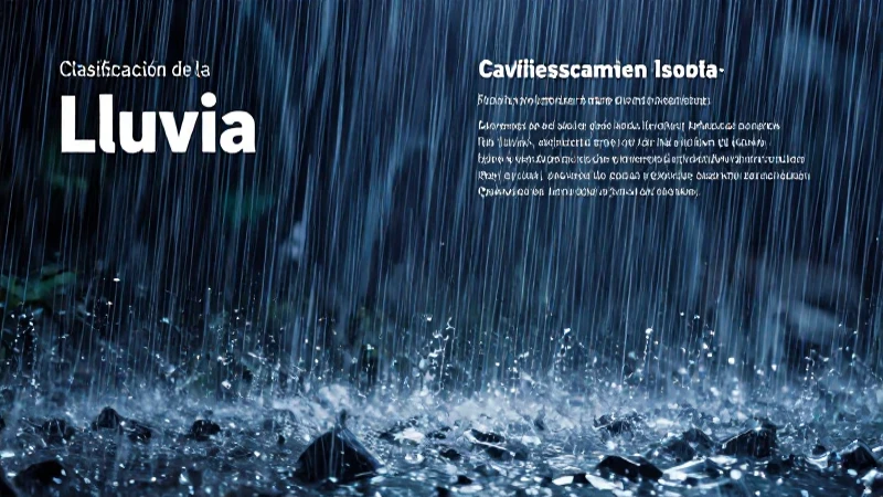 Clasificación de la lluvia por intensidad