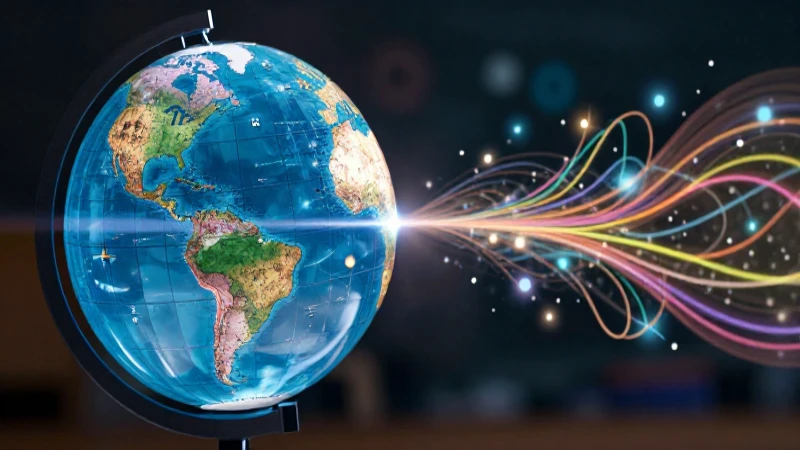 Es un fondo educativo holográfico y moderno