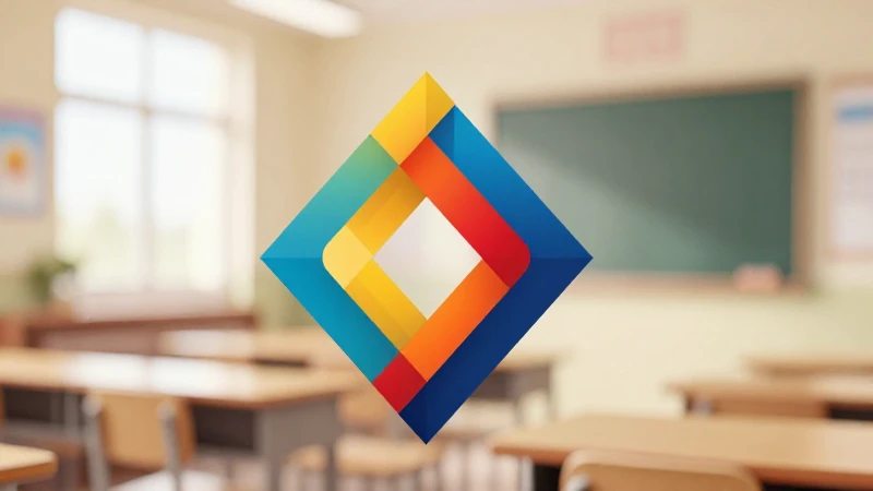 Logotipo educativo abstracto, vibrante y moderno