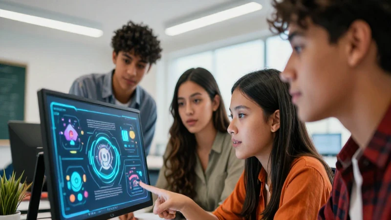 Estudiantes mexicanos colaborando en tecnología futurista