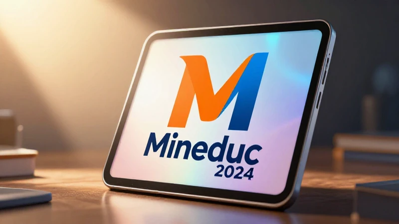 Emblema moderno y vibrante de Mineduc 2024