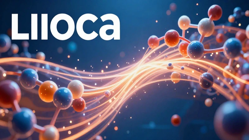 Ilustración científica de transición molecular dinámica