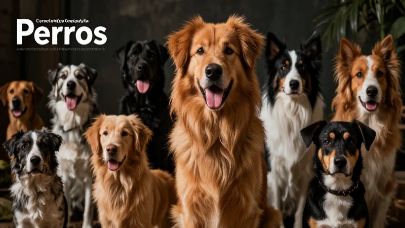 Perros vibrantes y majestuosos en estilo magazine