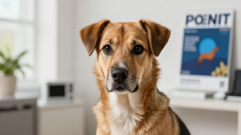 Perro feliz y saludable para portada moderna