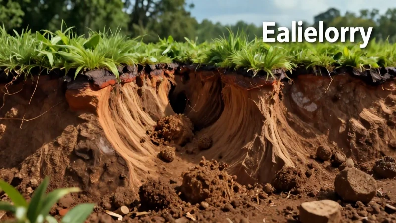 Explorando procesos naturales: Conoce y sencillos 4 Sección de tierra muestra erosión dramática