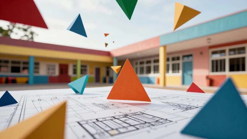 Conoce todo sobre los triángulos: tipos, propiedades y fórmulas 4 Triángulos geométricos coloridos en diseño educativo