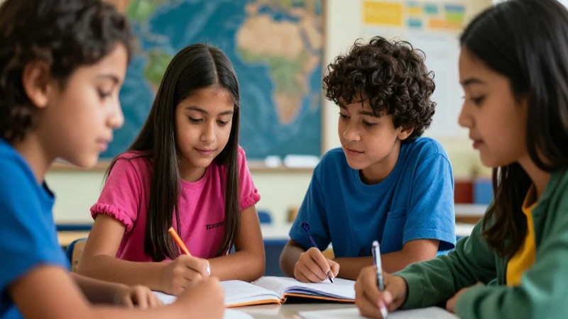 Jóvenes mexicanos aprenden en un aula vibrante