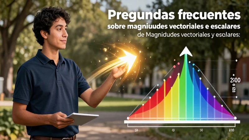 Ilustración atractiva sobre magnitudes vectoriales y escalares