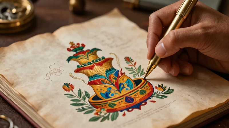 Ilustración moderna de escritura maya