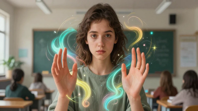 Maltrato: definición, formas y conceptos esenciales 5 Mujer resiliente en ambiente educativo moderno y simbólico