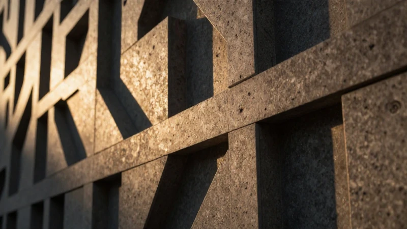Textura de pared moderna con luz dorada y sombras profundas